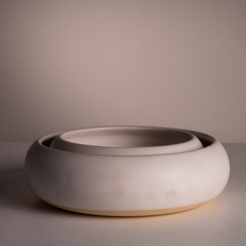 bowls cerâmica branco . nelise ometto