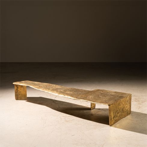 Mesa de centro "Enso" em bronze