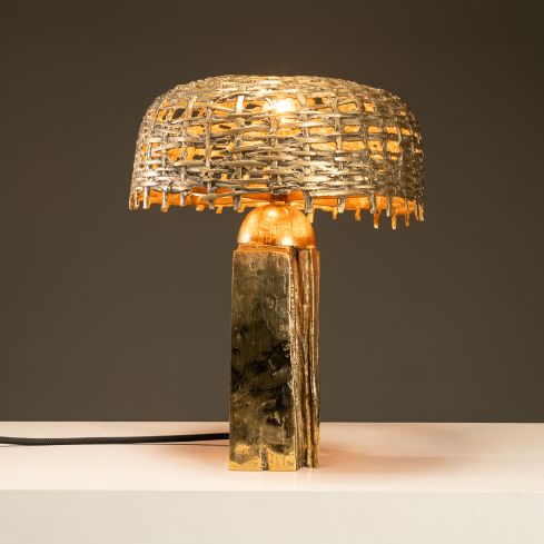 Luminária de mesa "Fractal I" em bronze