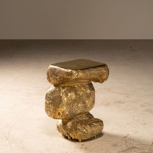 Mesa lateral "fractal I" em bronze