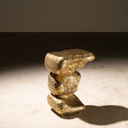 Mesa lateral "fractal II" em bronze